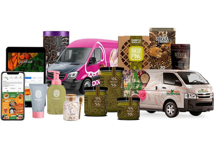 Sistema integral de arquitectura de marca: Articulación de identidad operativa en packaging retail, flota vehicular, sitio web y feed de redes sociales.